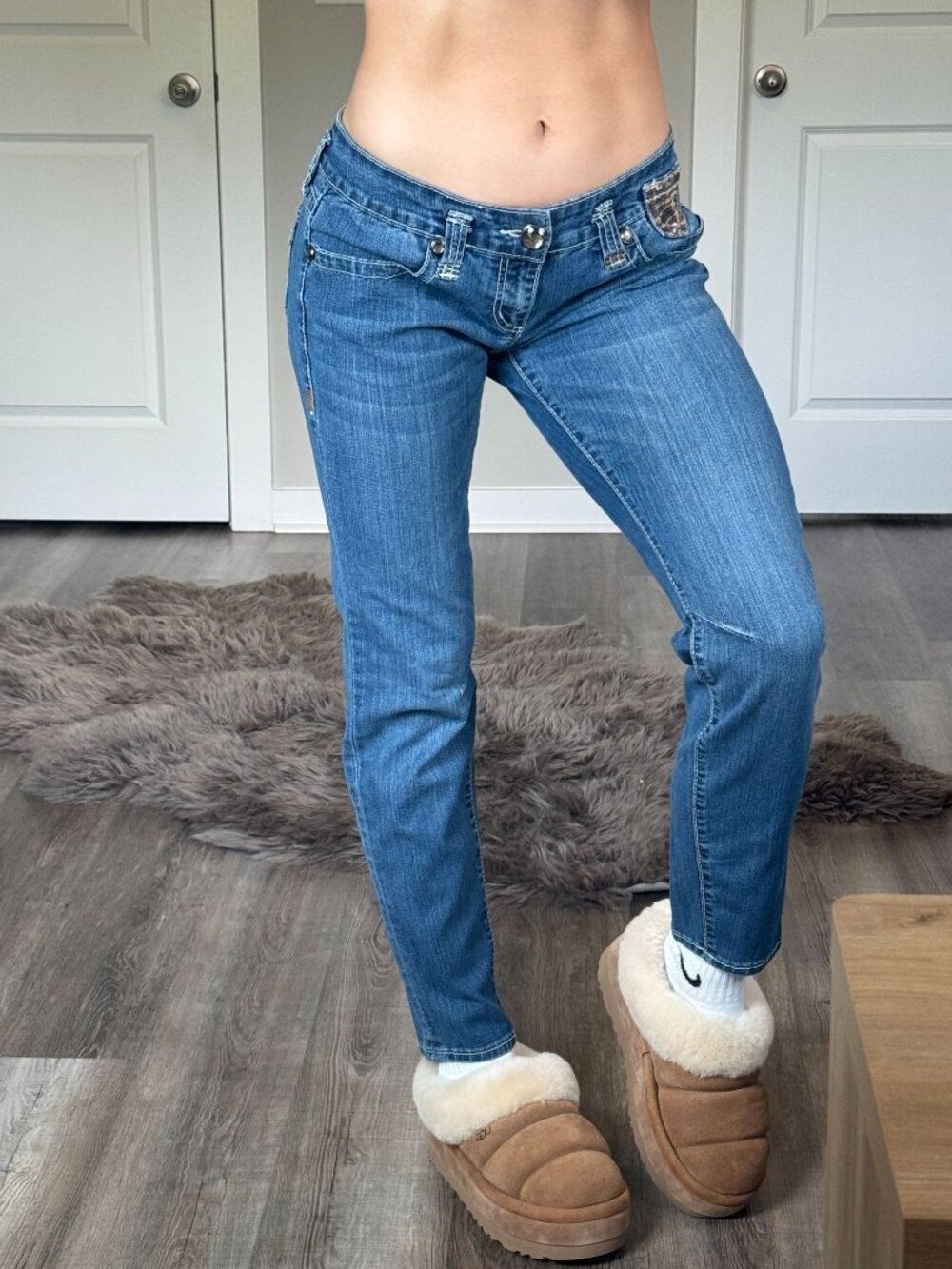 2000s Seven7 Low Rise Skinny Jean Legging Womens 30 Sequins Jegging Stretch